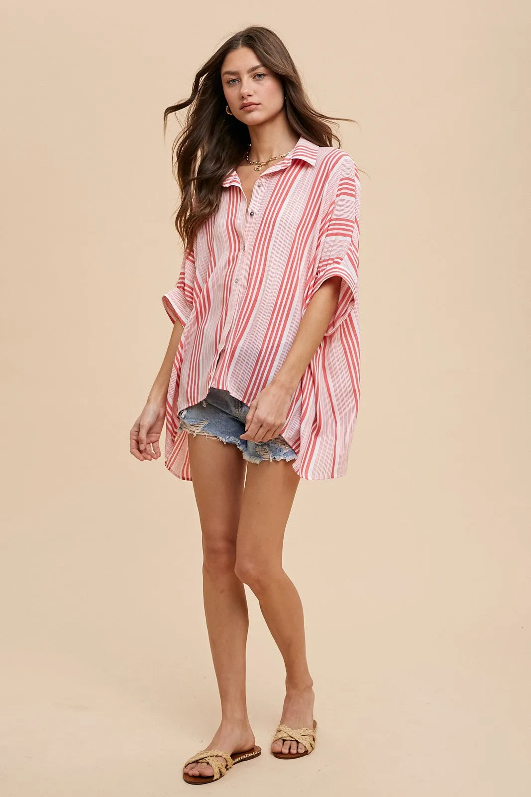 Ada Oversized Striped Blouse