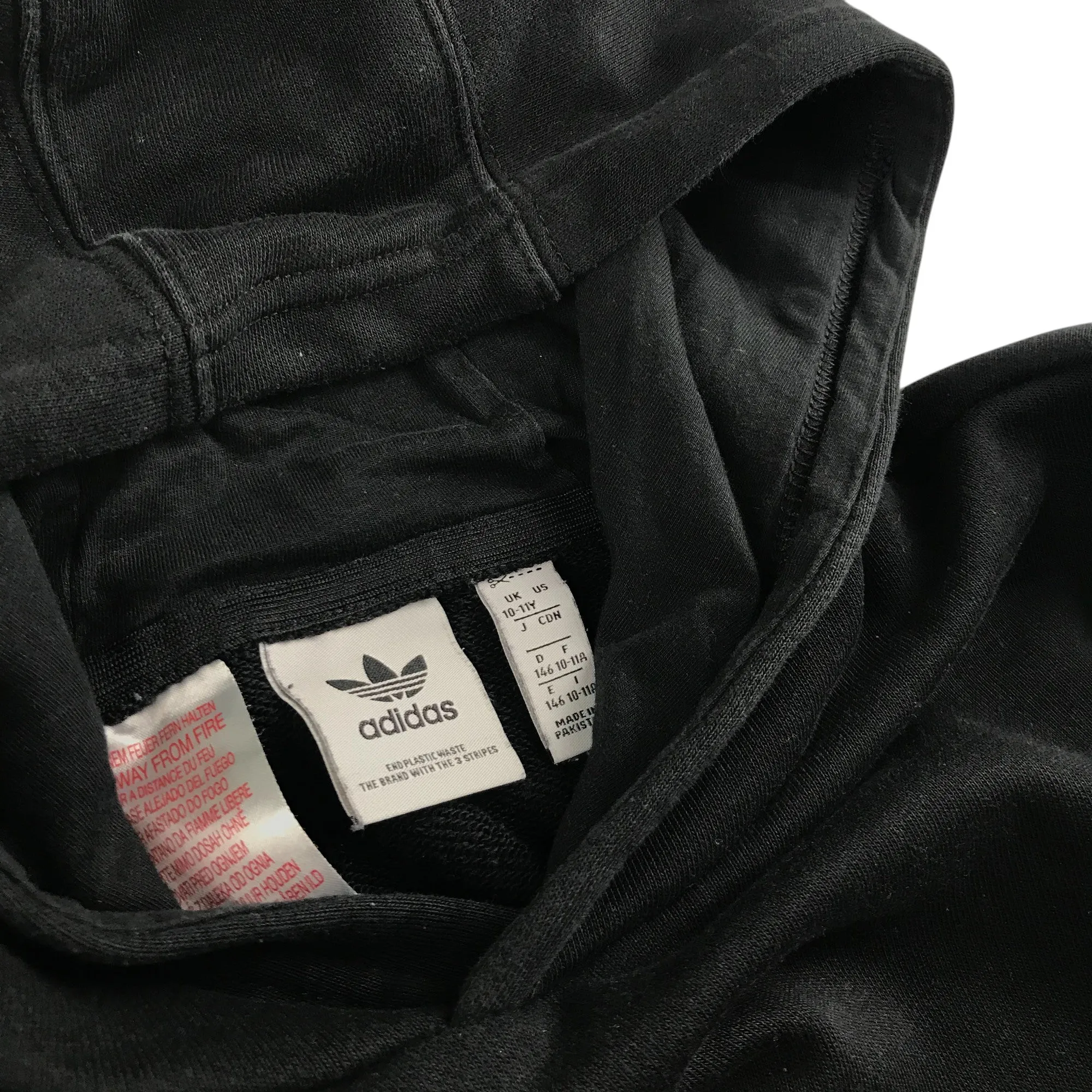 Adidas hoodie 10-11 years black hooded pullover