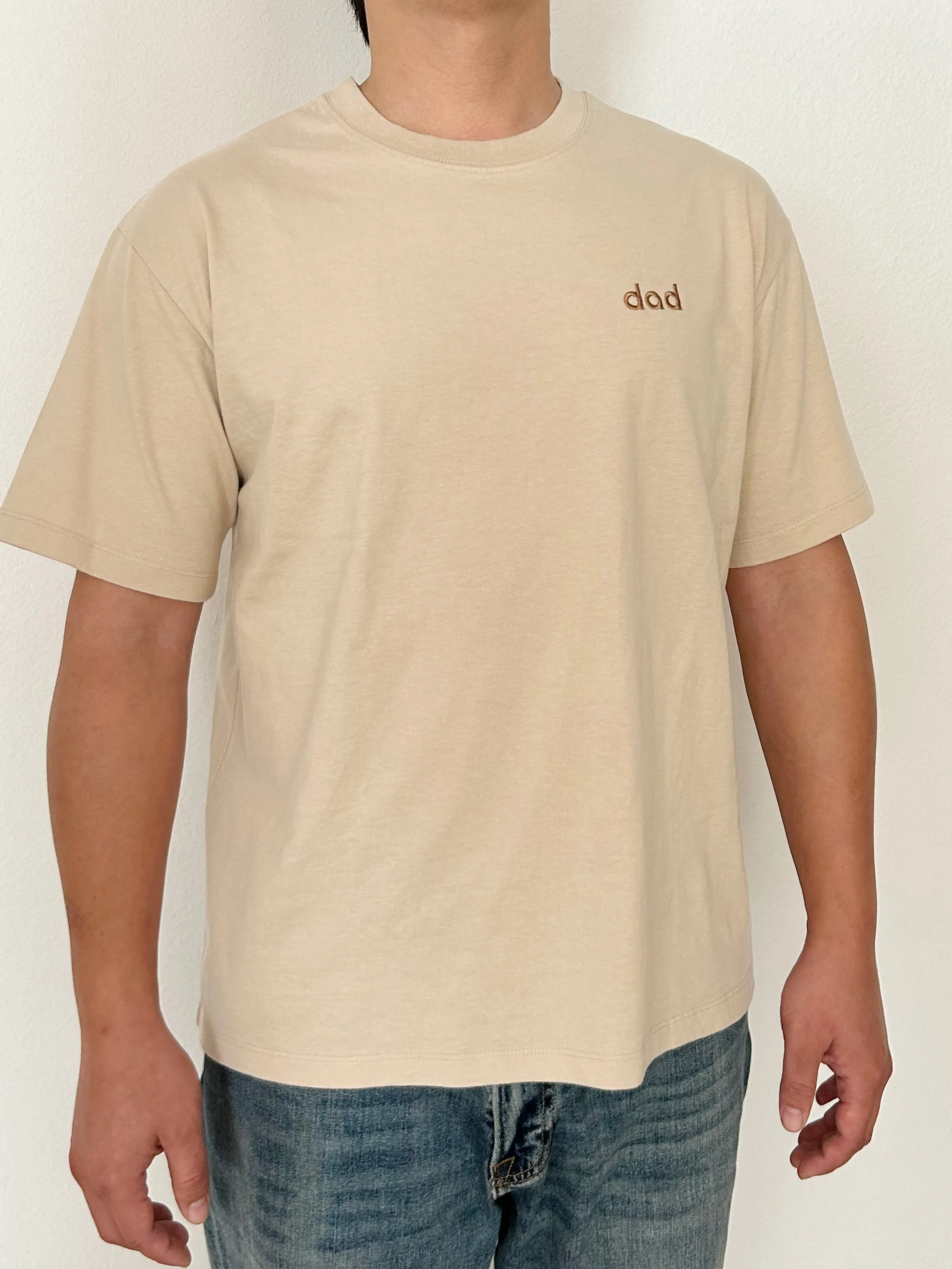 Adult Family Embroidery "dad" T-Shirt - 3 Colors