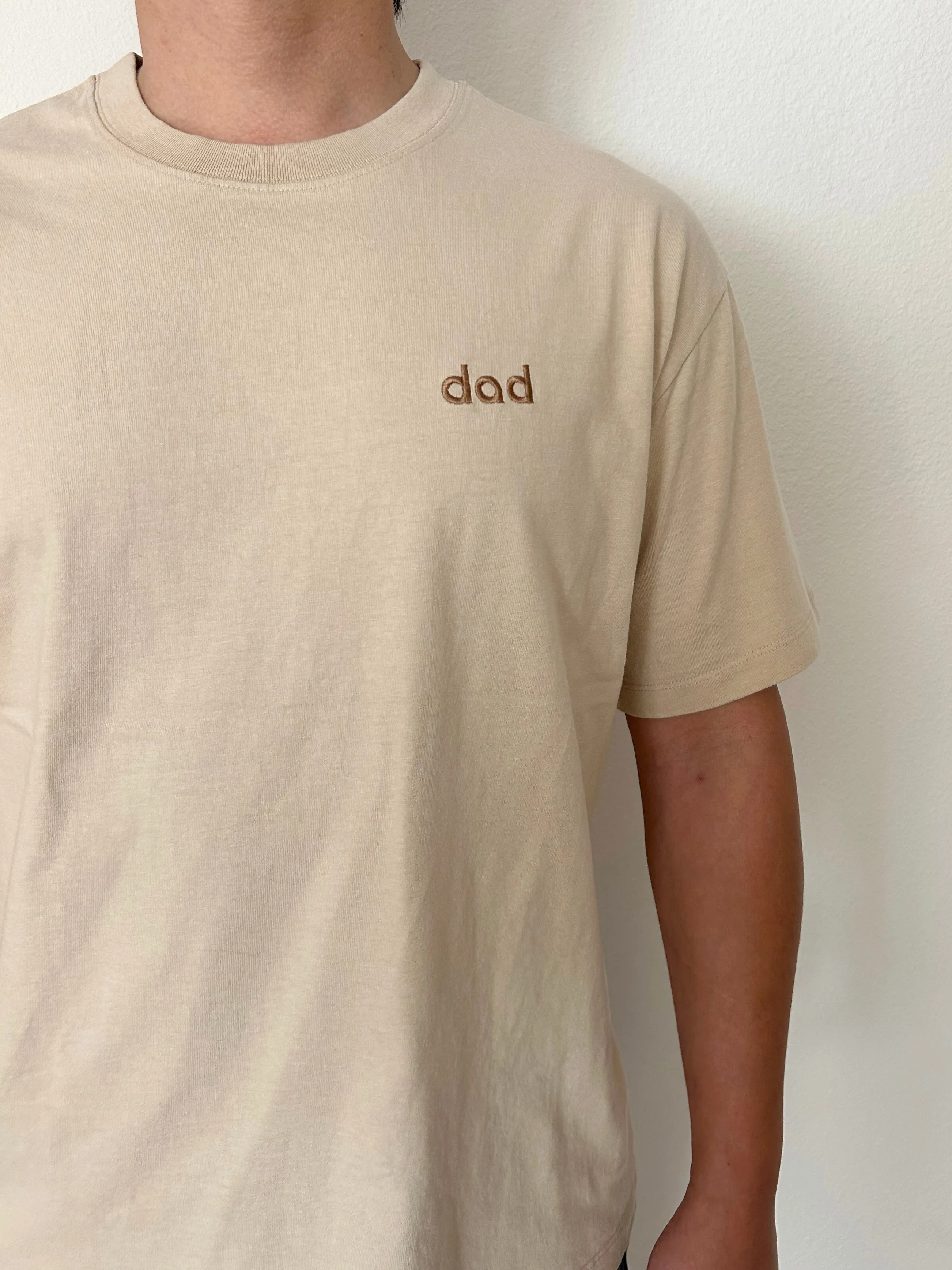 Adult Family Embroidery "dad" T-Shirt - 3 Colors