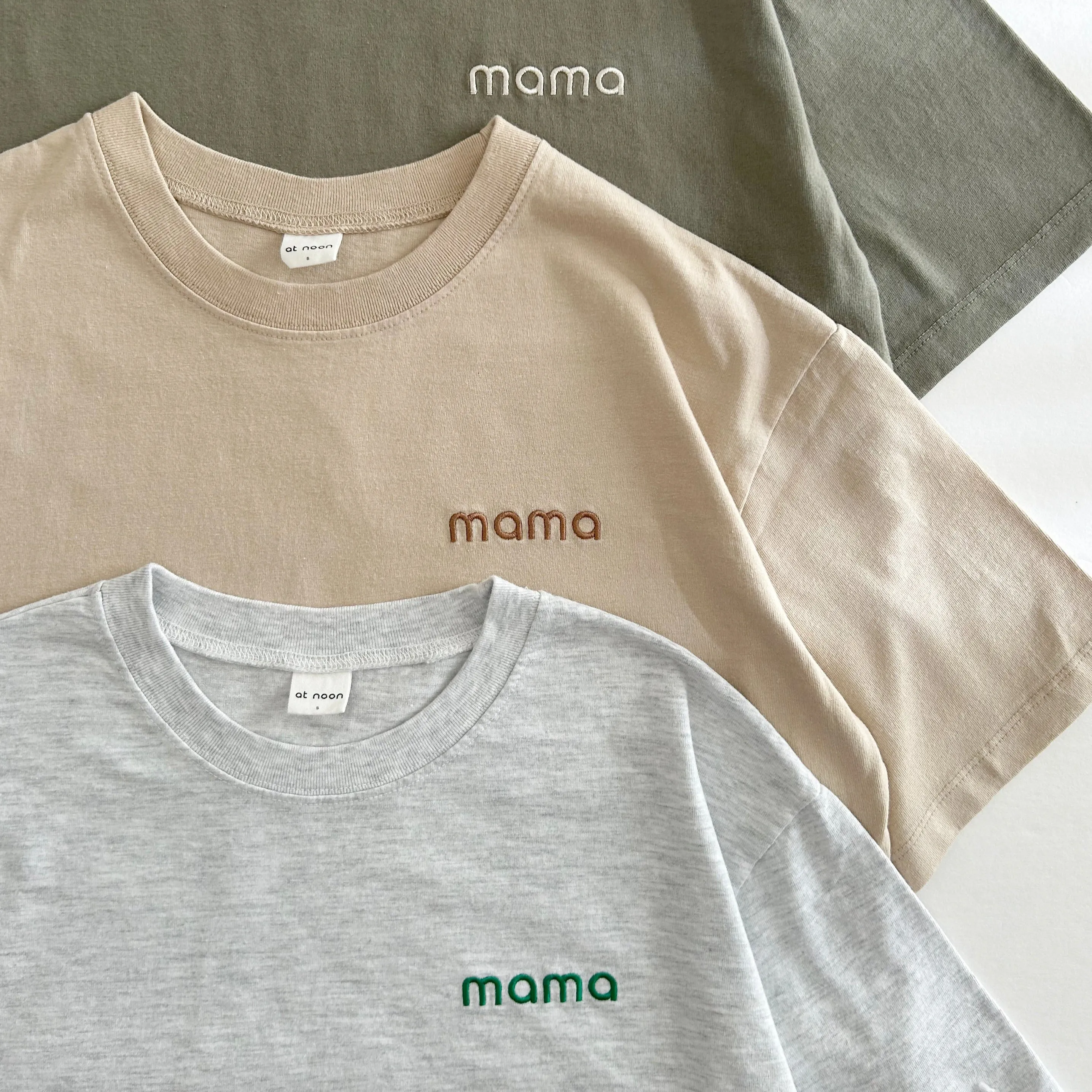 Adult Family Embroidery "mama" T-Shirt - 3 Colors