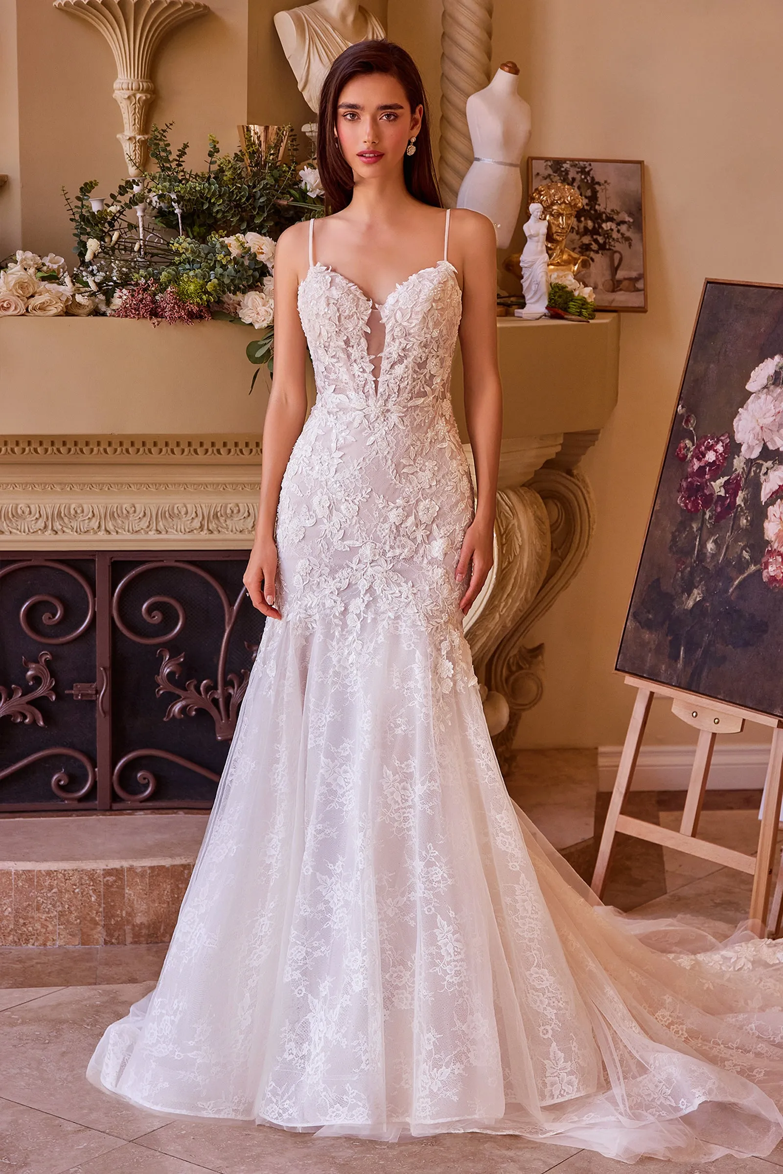 ANDREA & LEO WL051 Fitted Lace Mermaid Wedding Dress