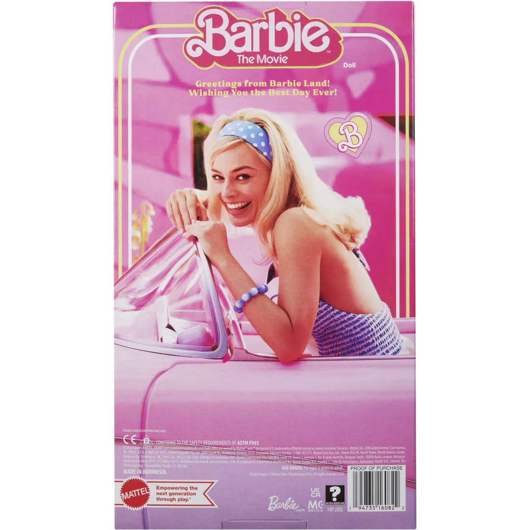 Barbie the Movie Collectible Doll, Margot Robbie As Barbie In Gold Disco Jumpsuit by Mattel