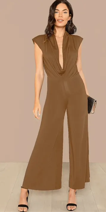 BELLA BROWN JUMPSUIT