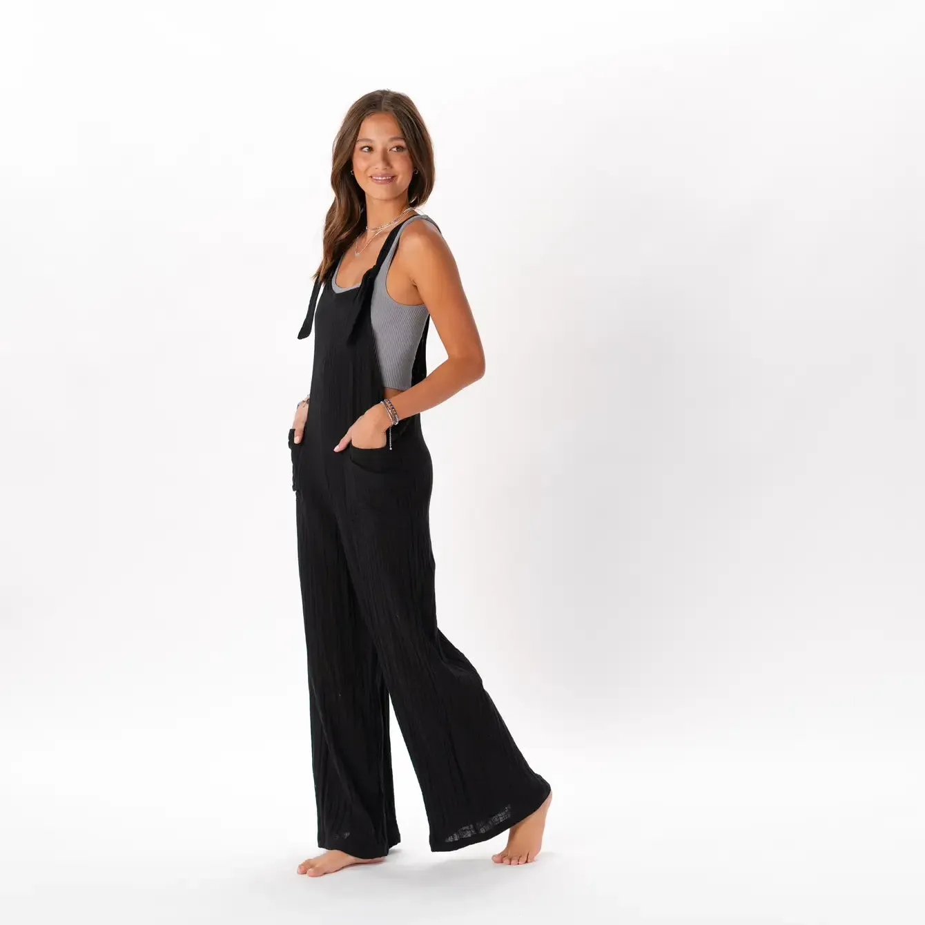 Black Tie Strap Nomad Jumpsuit