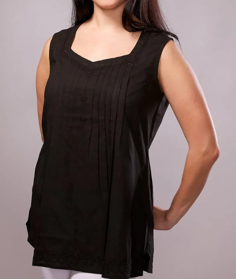 Black Tunic Sleeveless Top