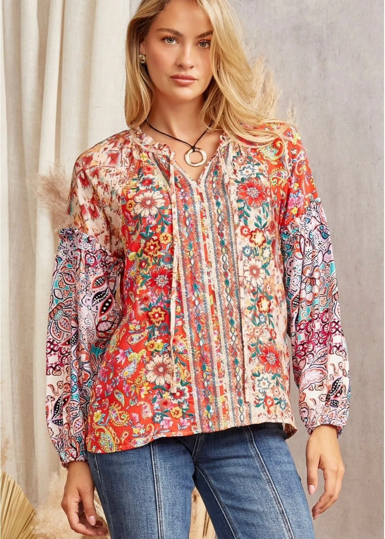 Boho Fall Flourish Top