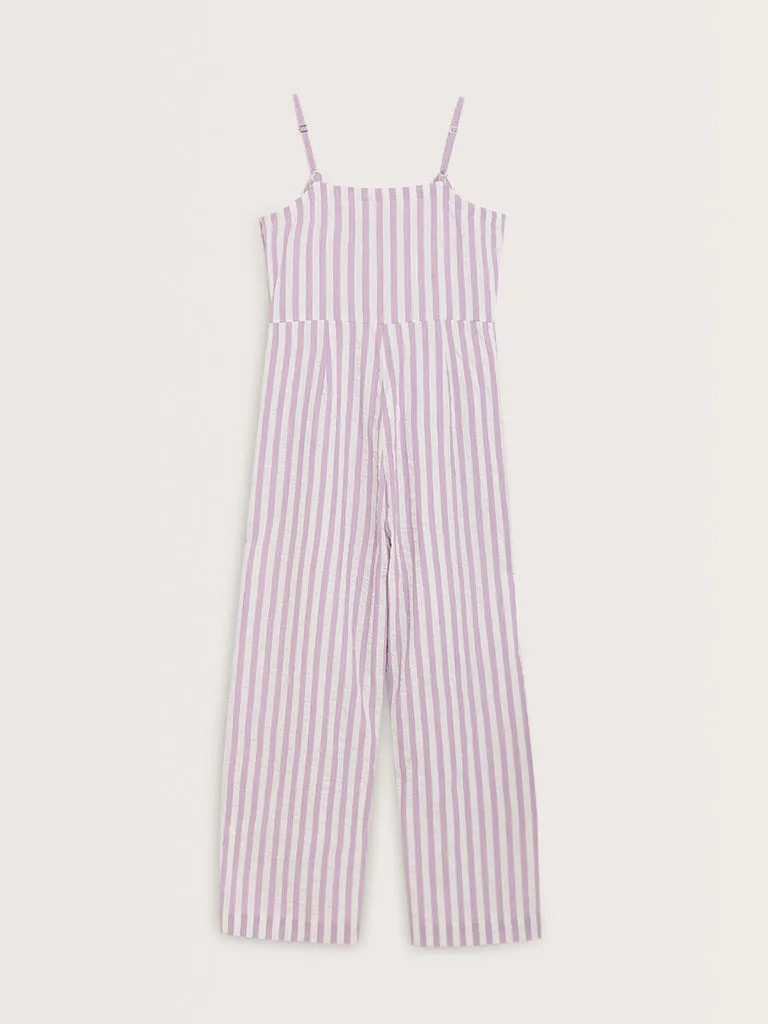 Bombay Paisley Lilac Striped Jumpsuit