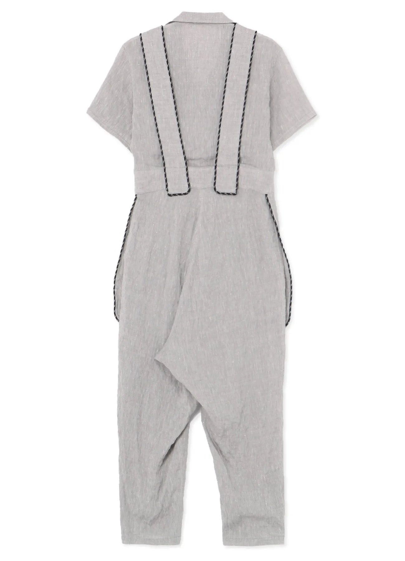 BREATHABLE LINEN/RAYON JUMPSUIT WITH MULTIPLE POCKETS