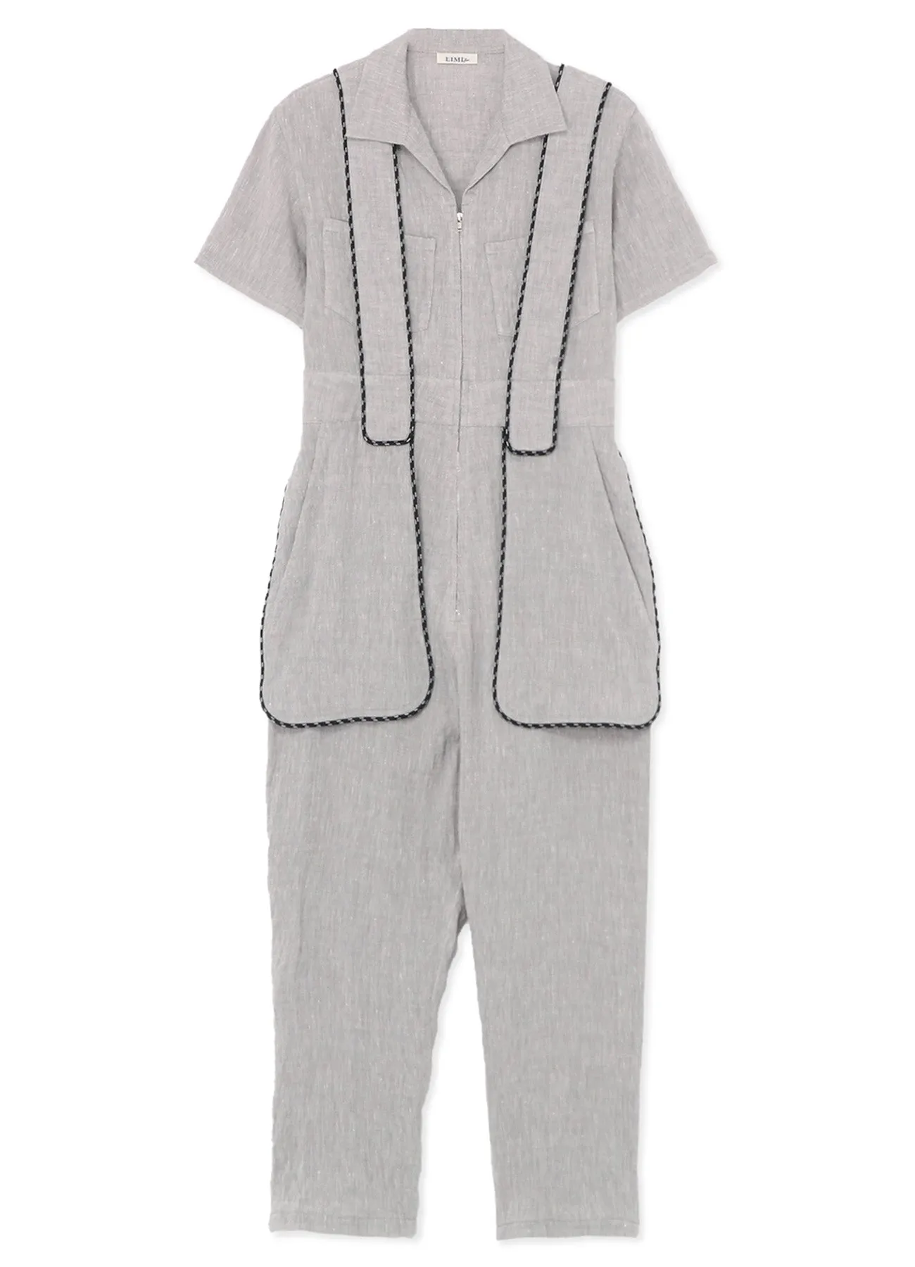 BREATHABLE LINEN/RAYON JUMPSUIT WITH MULTIPLE POCKETS