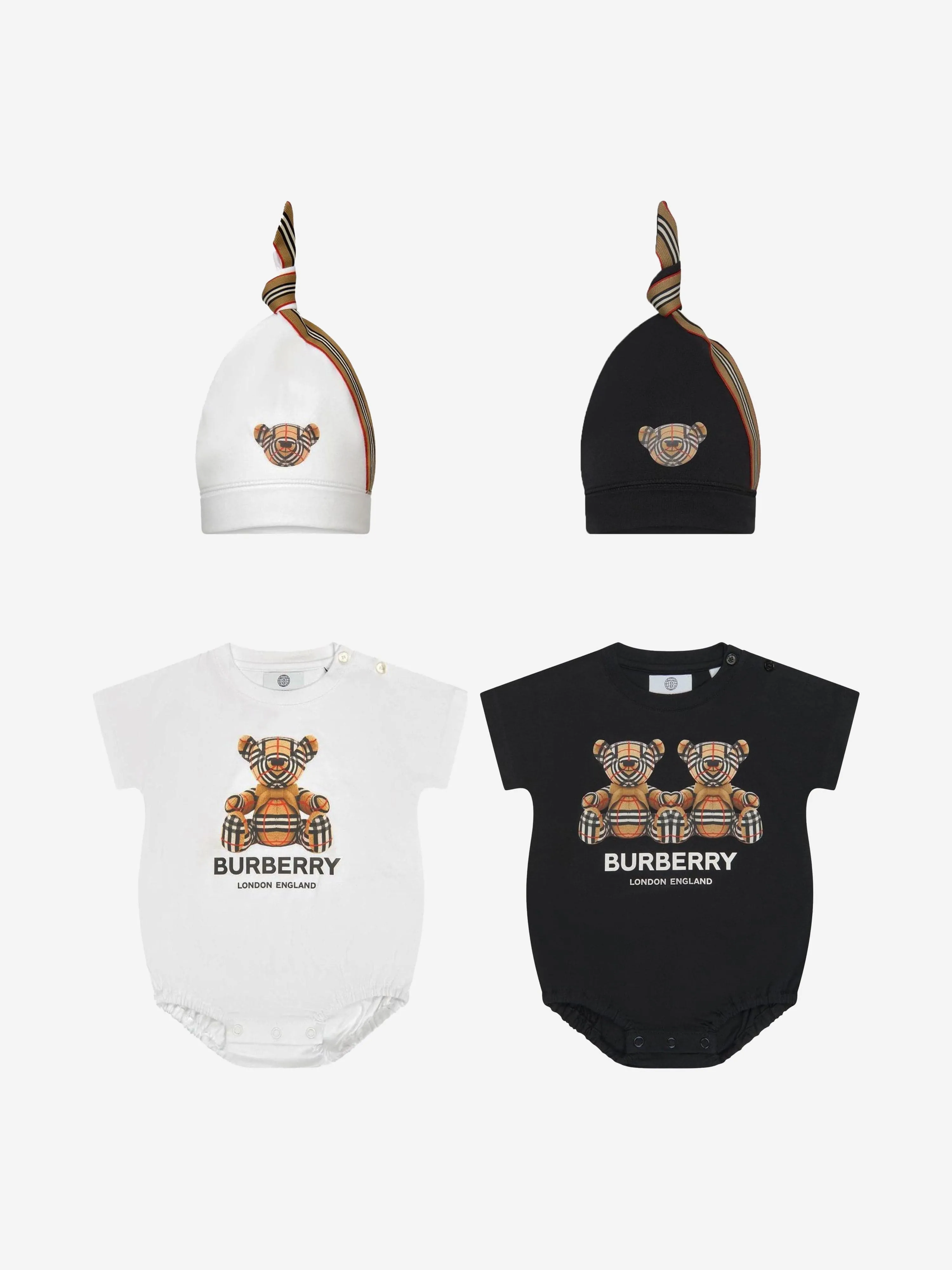 Burberry Baby Unisex Bodysuit Set