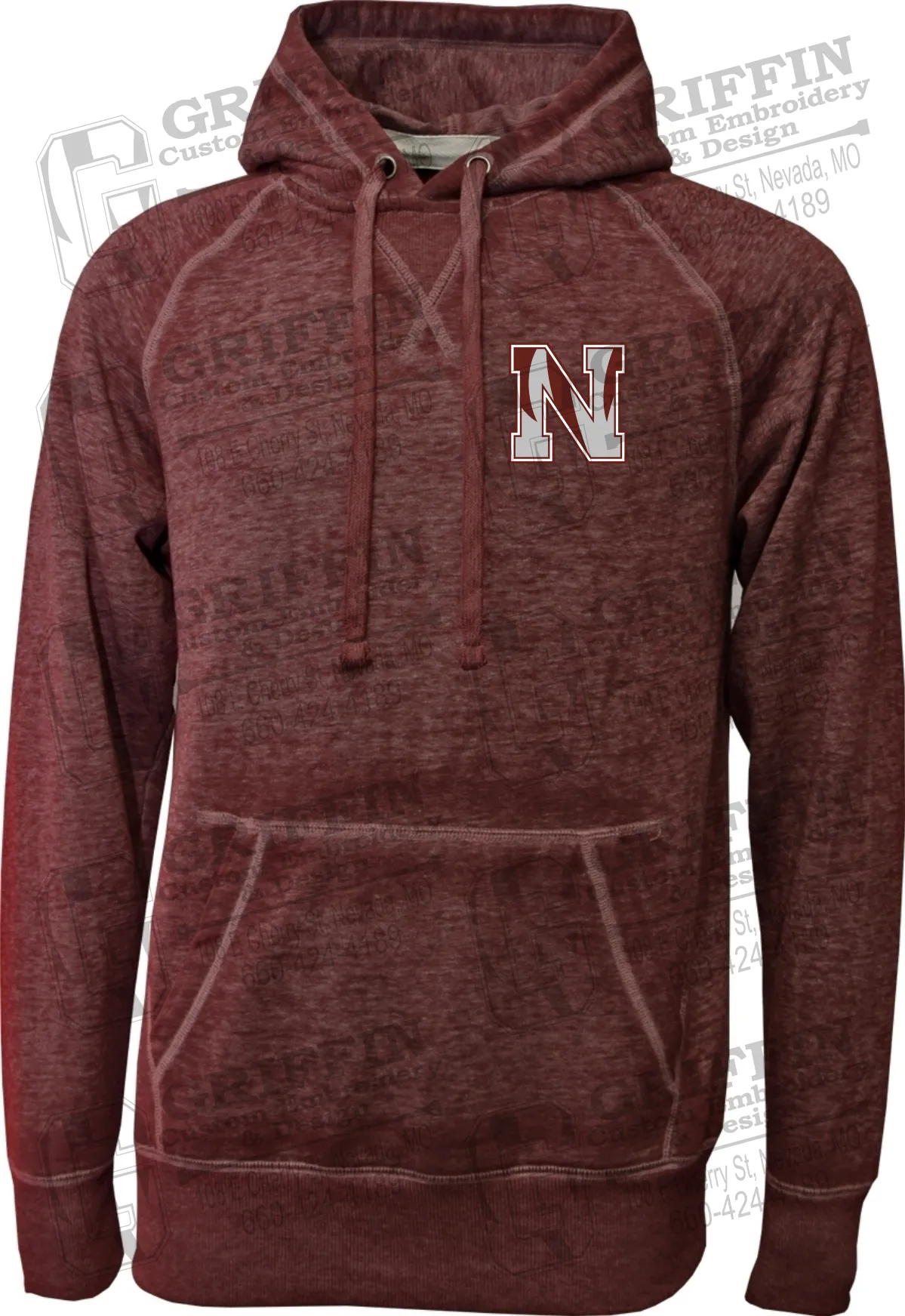 Burnout Fleece Hoodie - Nevada Tigers N Logo