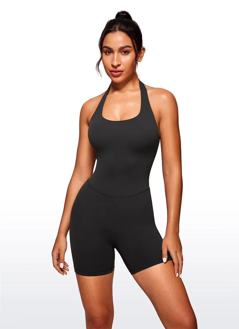 Butterluxe Halter Backless Athletic Rompers 6''