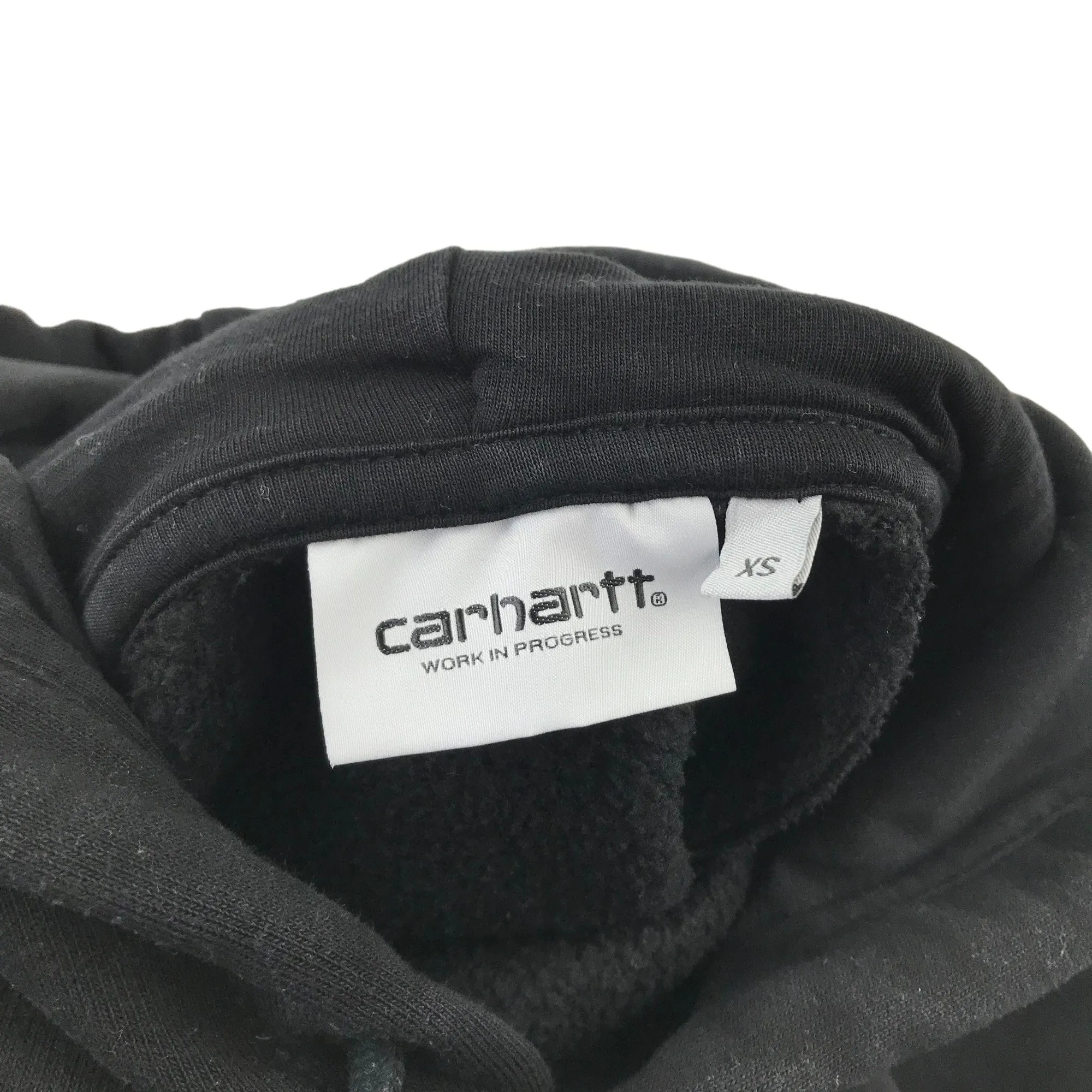 Carhartt hoodie adult size XS black plain pullover sleeve logo unisex