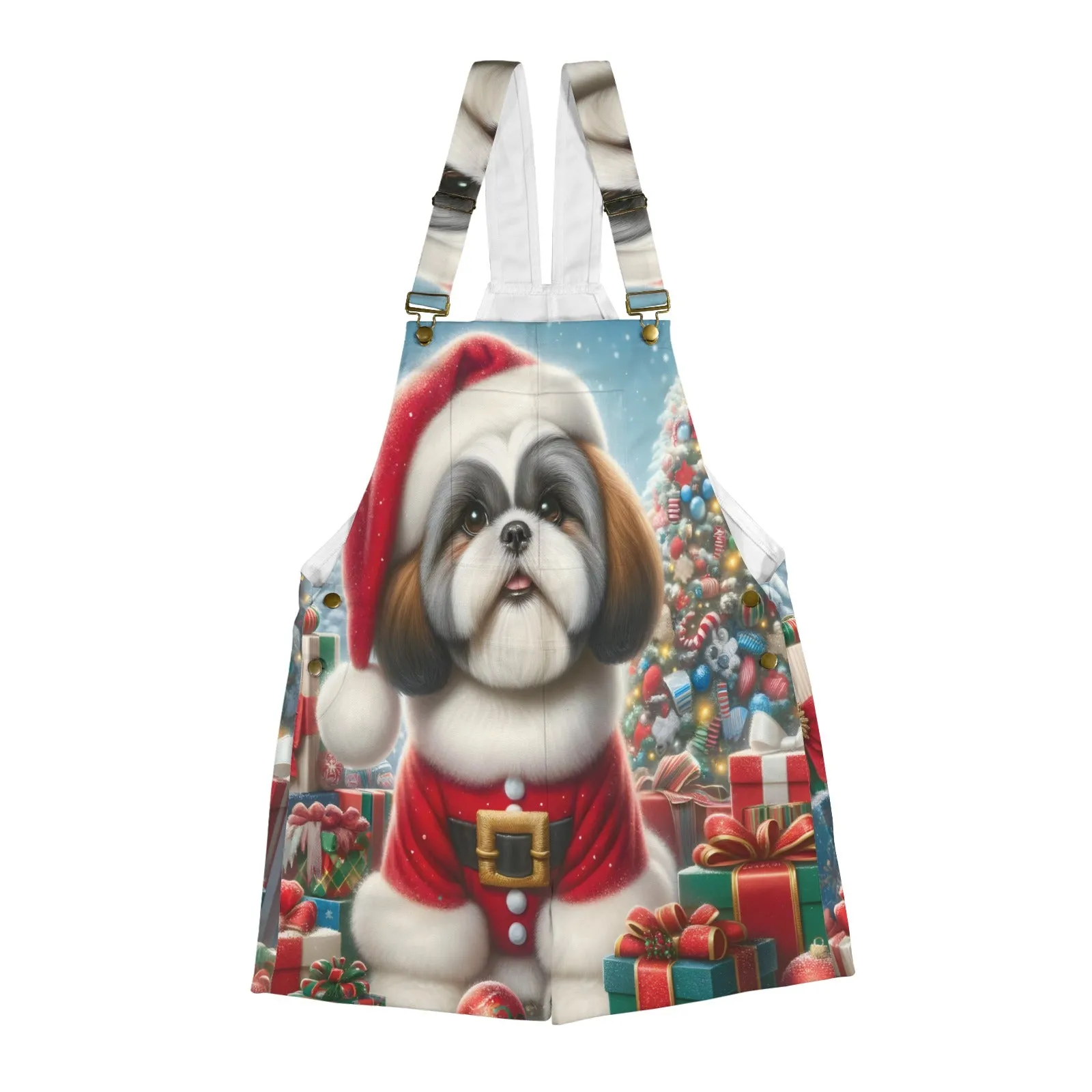 Christmas Puppy awd02 Unisex Shorts Suspender Jumpsuit