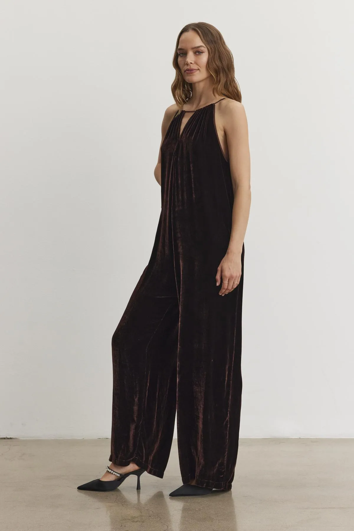 CIENNA SILK VELVET JUMPSUIT