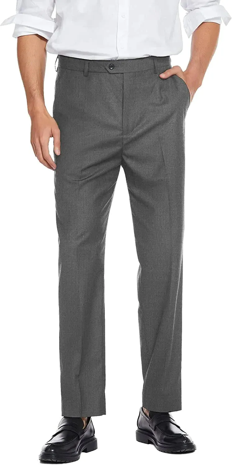 Classic Fit Flat Front Straight Pants (US Only)