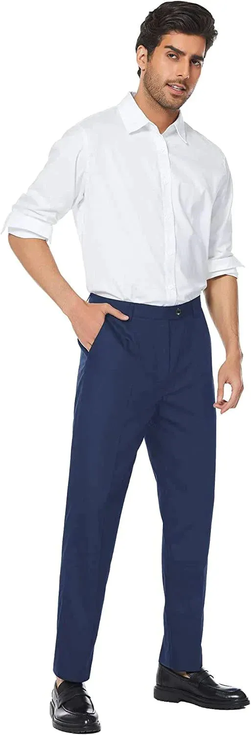 Classic Fit Flat Front Straight Pants (US Only)