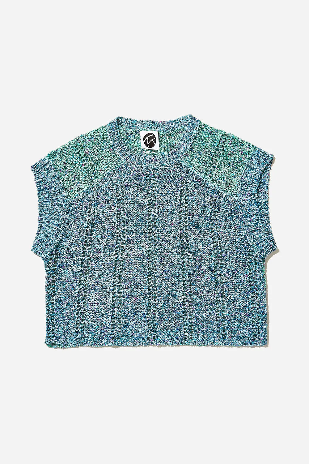 Cotton Tweed Vest (Blue)