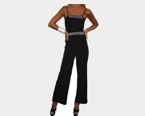 Double Strap Retro Tuxedo Jumpsuit - The Monte Carlo