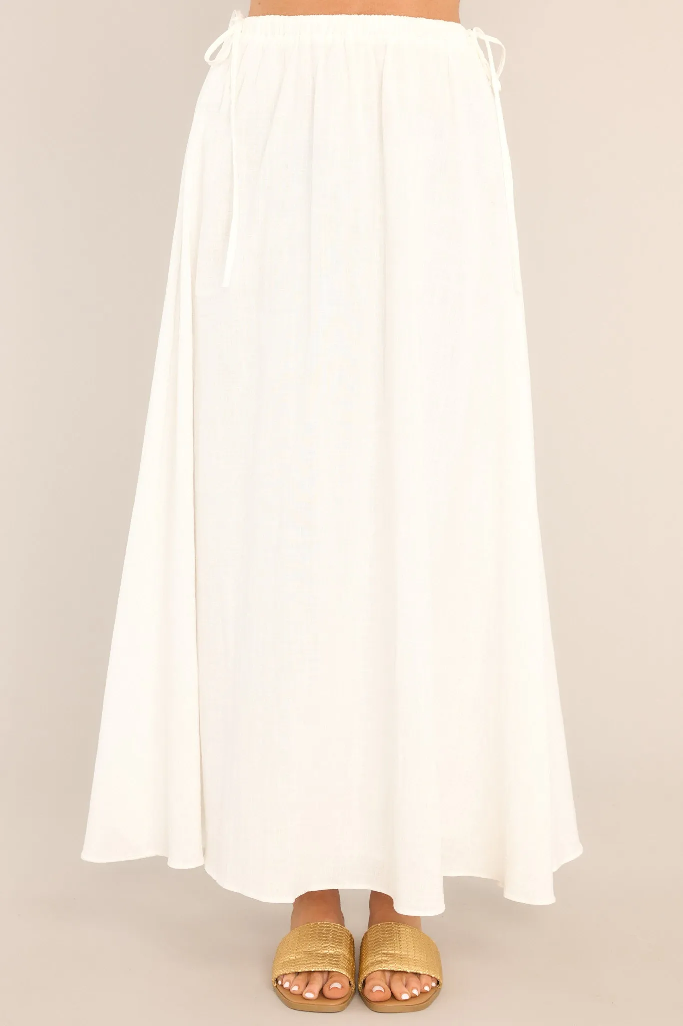 Dreamcatcher White Maxi Cotton Skirt