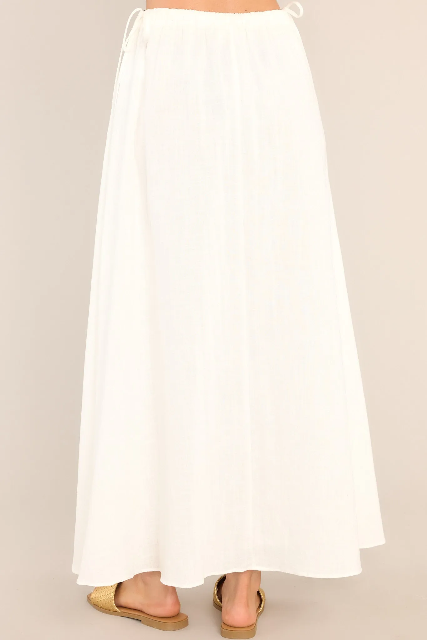 Dreamcatcher White Maxi Cotton Skirt