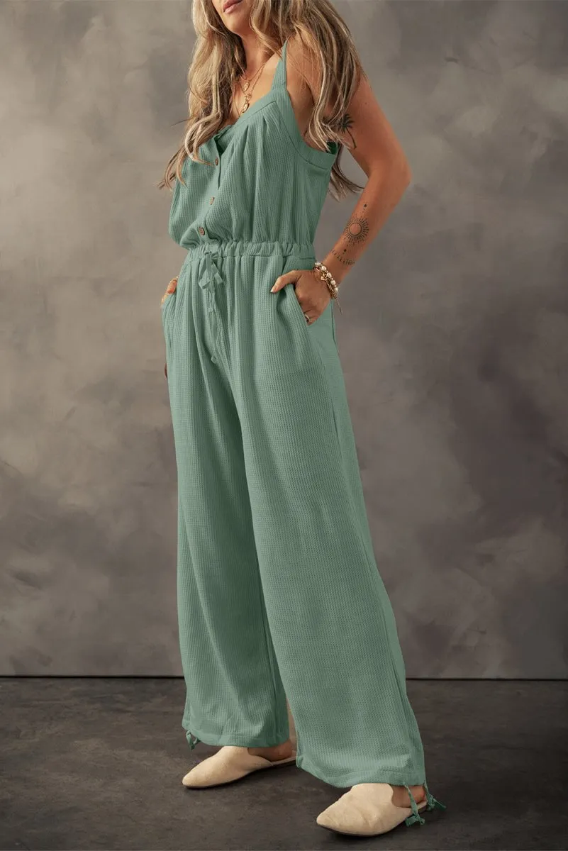 Elegant Green Sage Jumpsuit – Perfect for Summer Casual Wear