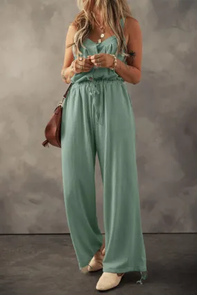 Elegant Green Sage Jumpsuit – Perfect for Summer Casual Wear