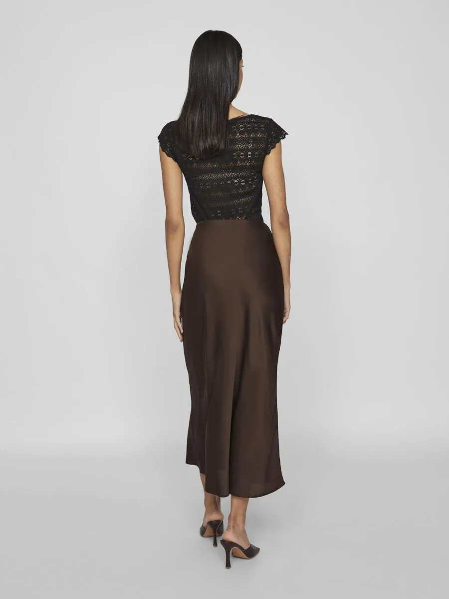 Ellette Midi Skirt - Coffee Bean