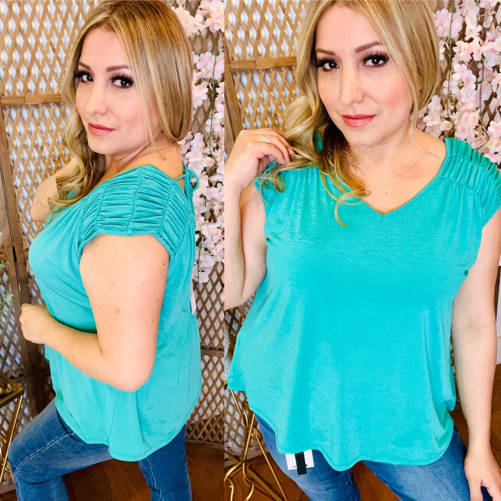 Emerald Chic Detail Top