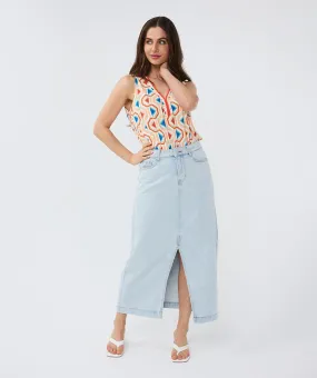 Esqualo denim skirt