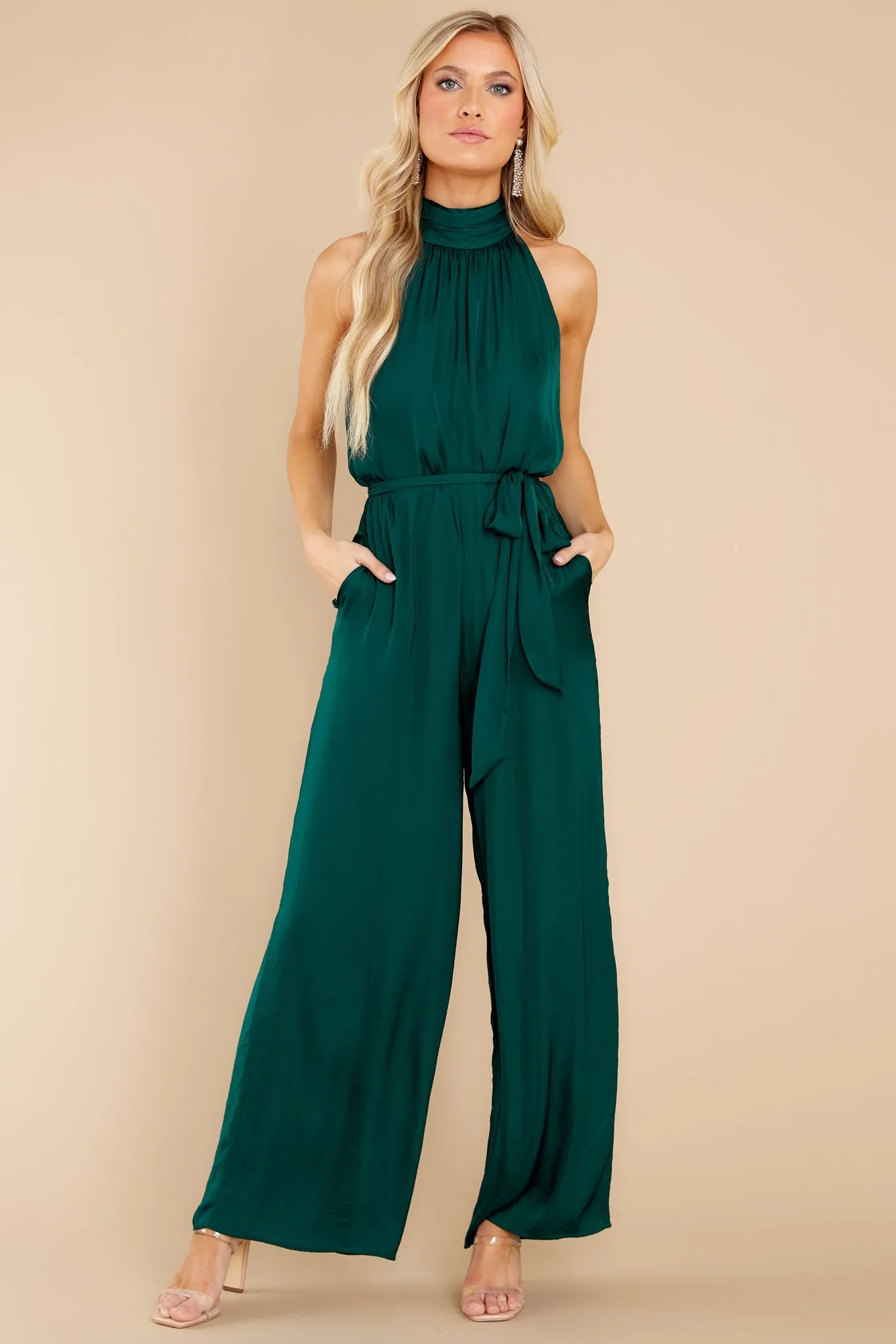 Fancy Fantasies Hunter Green Jumpsuit