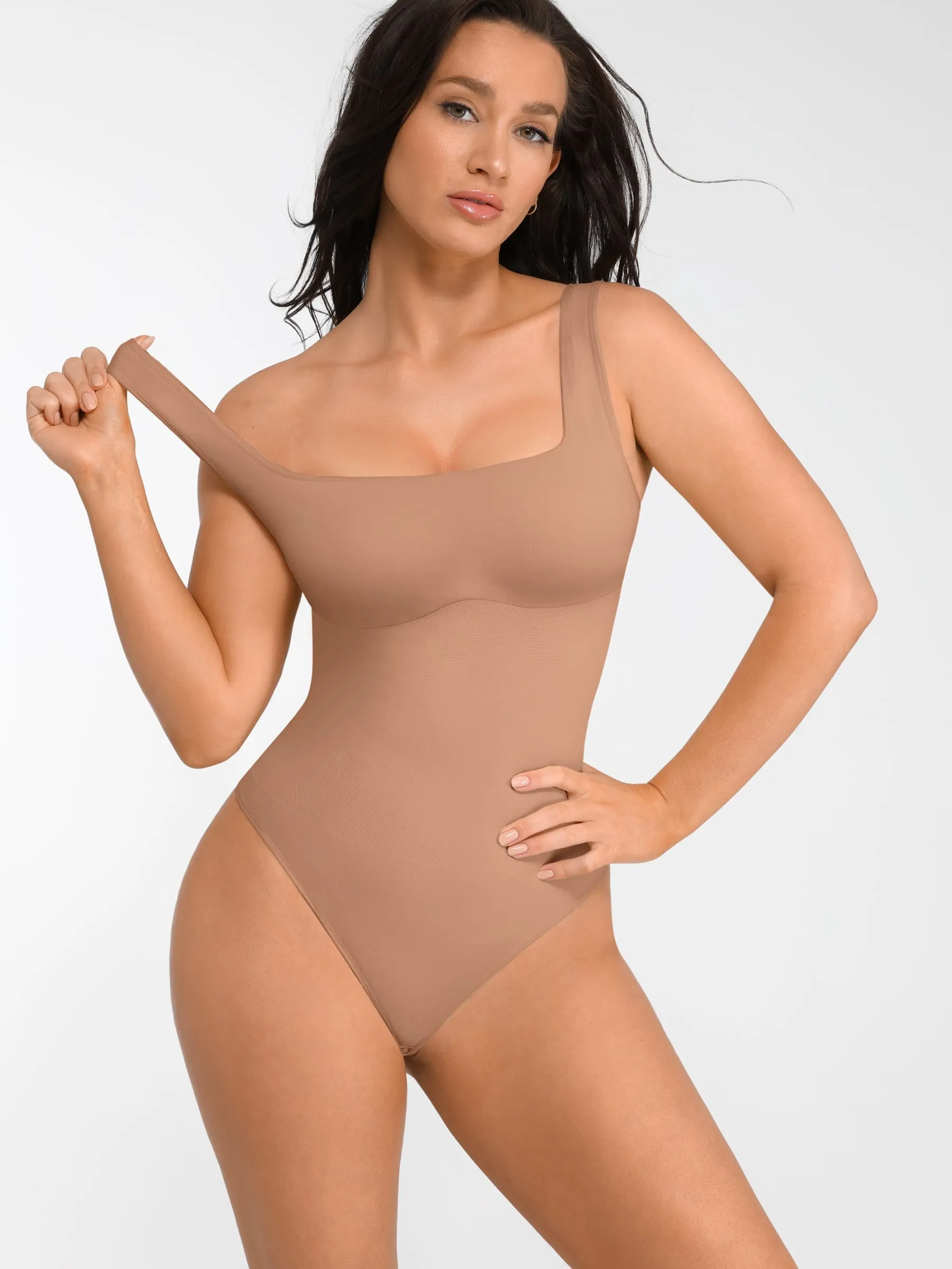 Feelingirl Seamless Tummy Control Thong Bodysuit