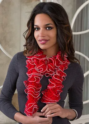 Free Knit Radiant Ruffle Scarf Pattern