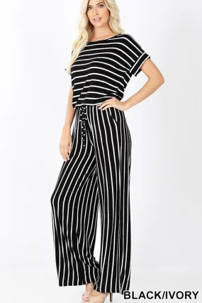 FS Clearance Striped Jumpsuit