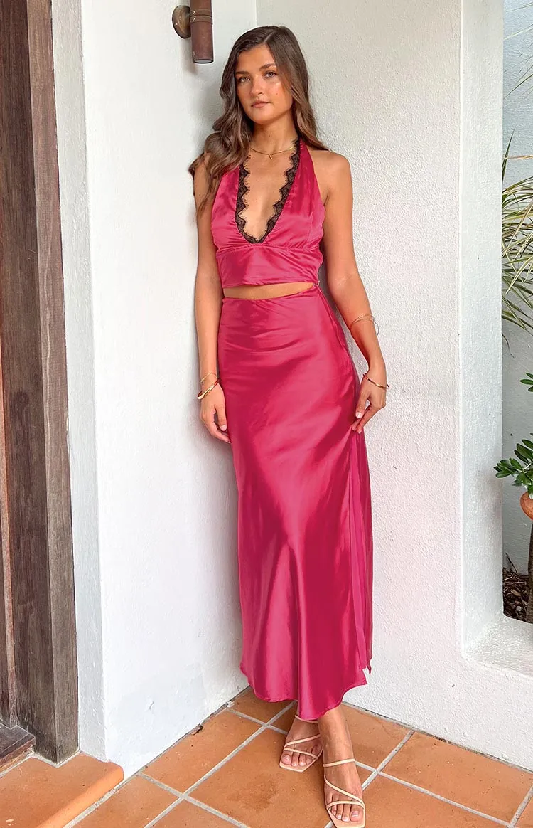 Genevieve Pink Maxi Skirt