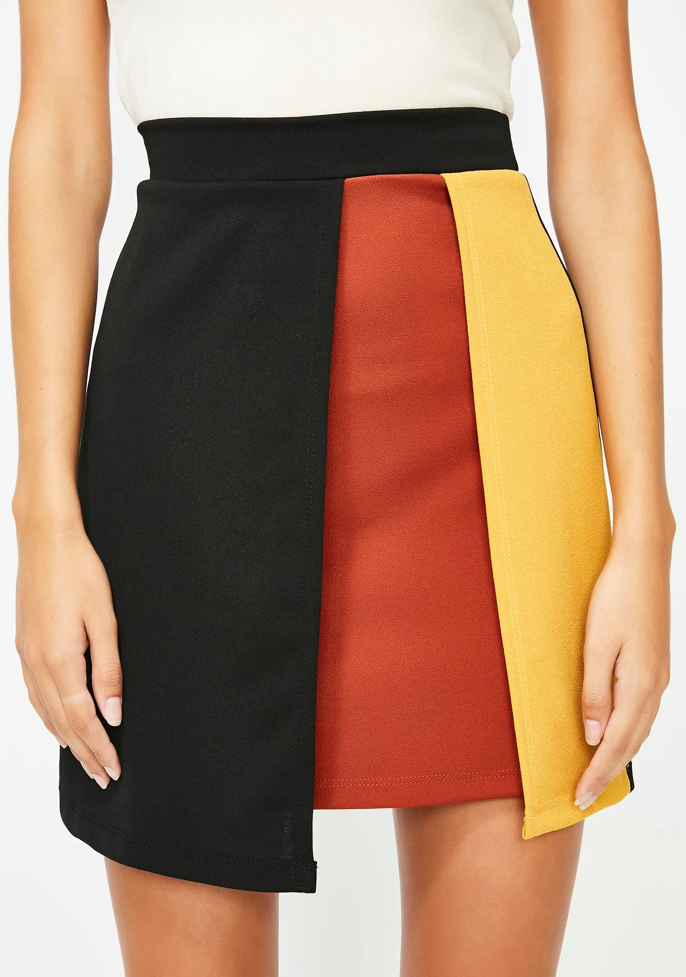 Give You Life Colorblock Skirt