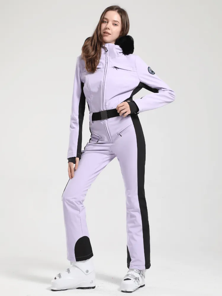 Gsou Snow Faux-Fur Slim Ski Jumpsuit - Women's