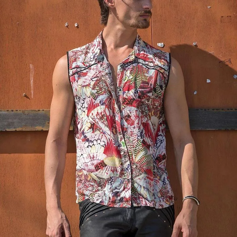 Hawaiian Holiday Loose Men's Tops