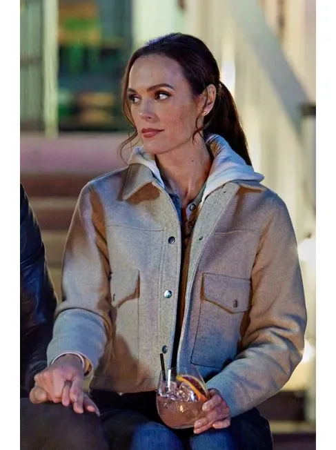 Hearts In The Game 2023 Erin Cahill Beige Wool Jacket