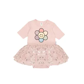 Huxbaby - Daisy Ballet Onesie -Rose Petal