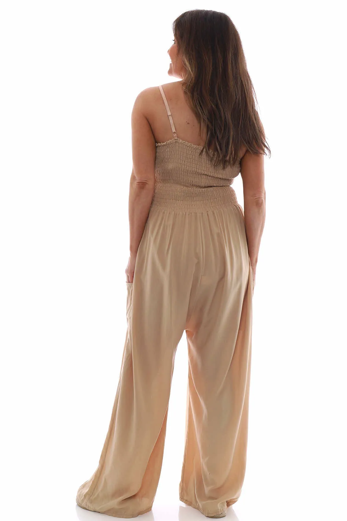 Jayla Strap Jumpsuit Camel