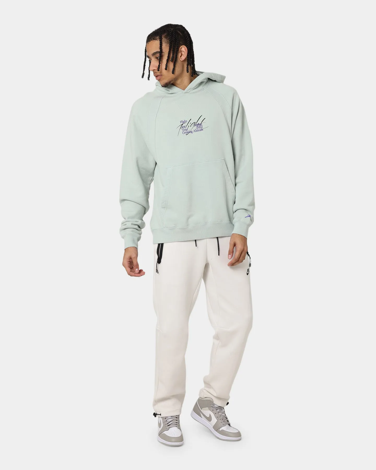 Jordan Flight Heritage French Terry Pullover Hoodie Seafoam