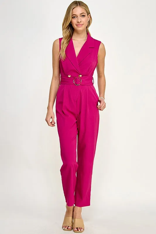 Jumpsuit sin Mangas con Cinto