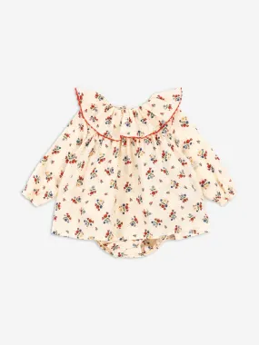 Konges Sløjd Baby Girls Bella Frill Romper in Multicolour