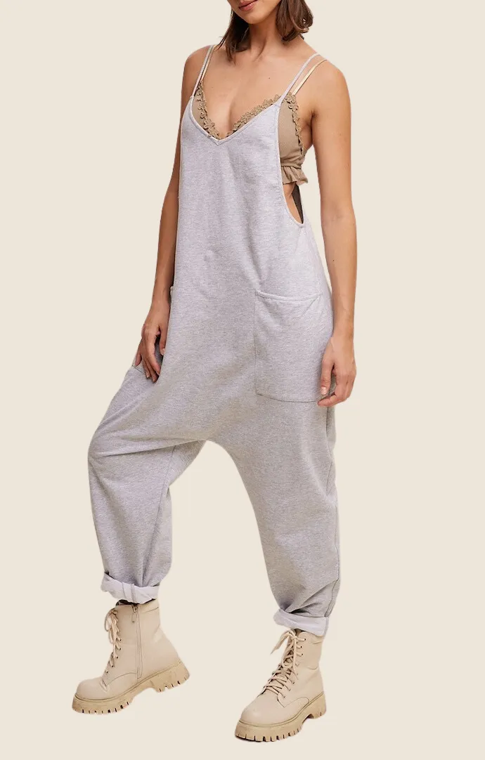 Laila Heather Grey Slouchy Jumpsuit