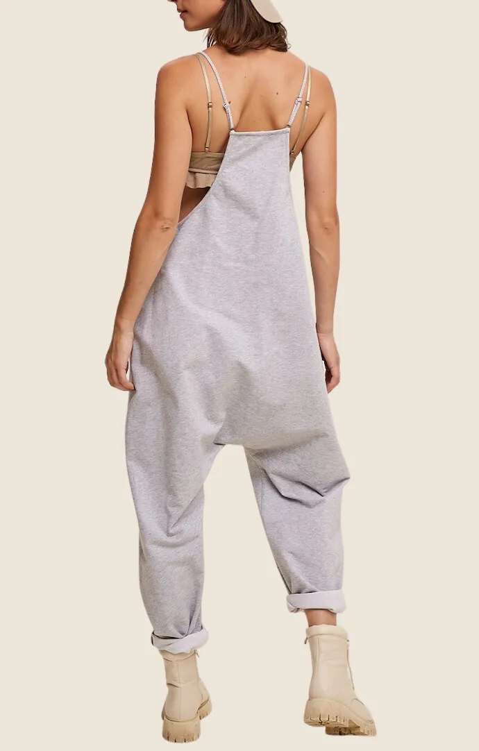 Laila Heather Grey Slouchy Jumpsuit