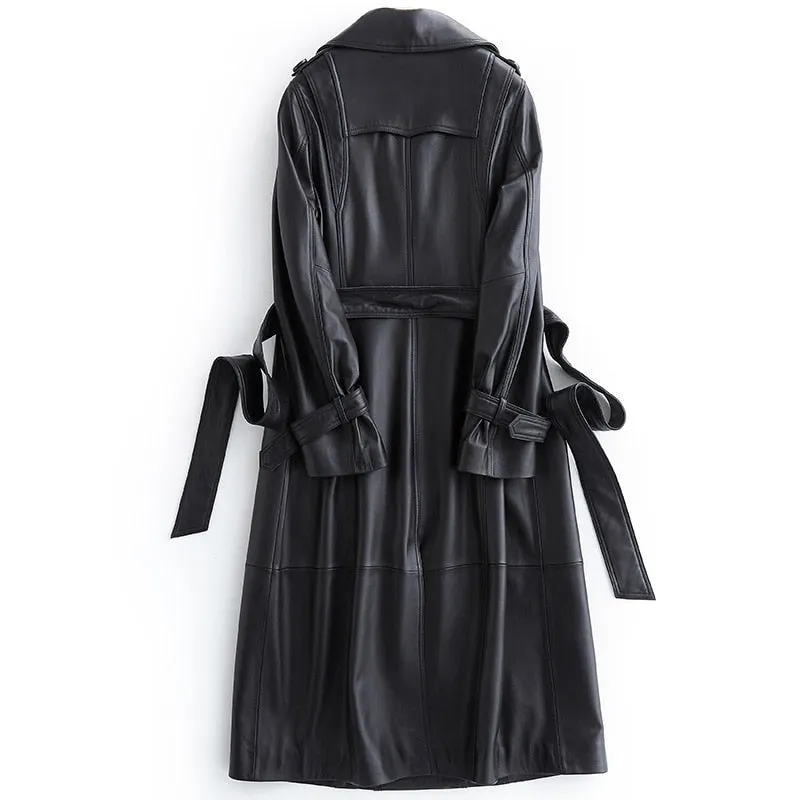 Leather Frederica Trench Coat