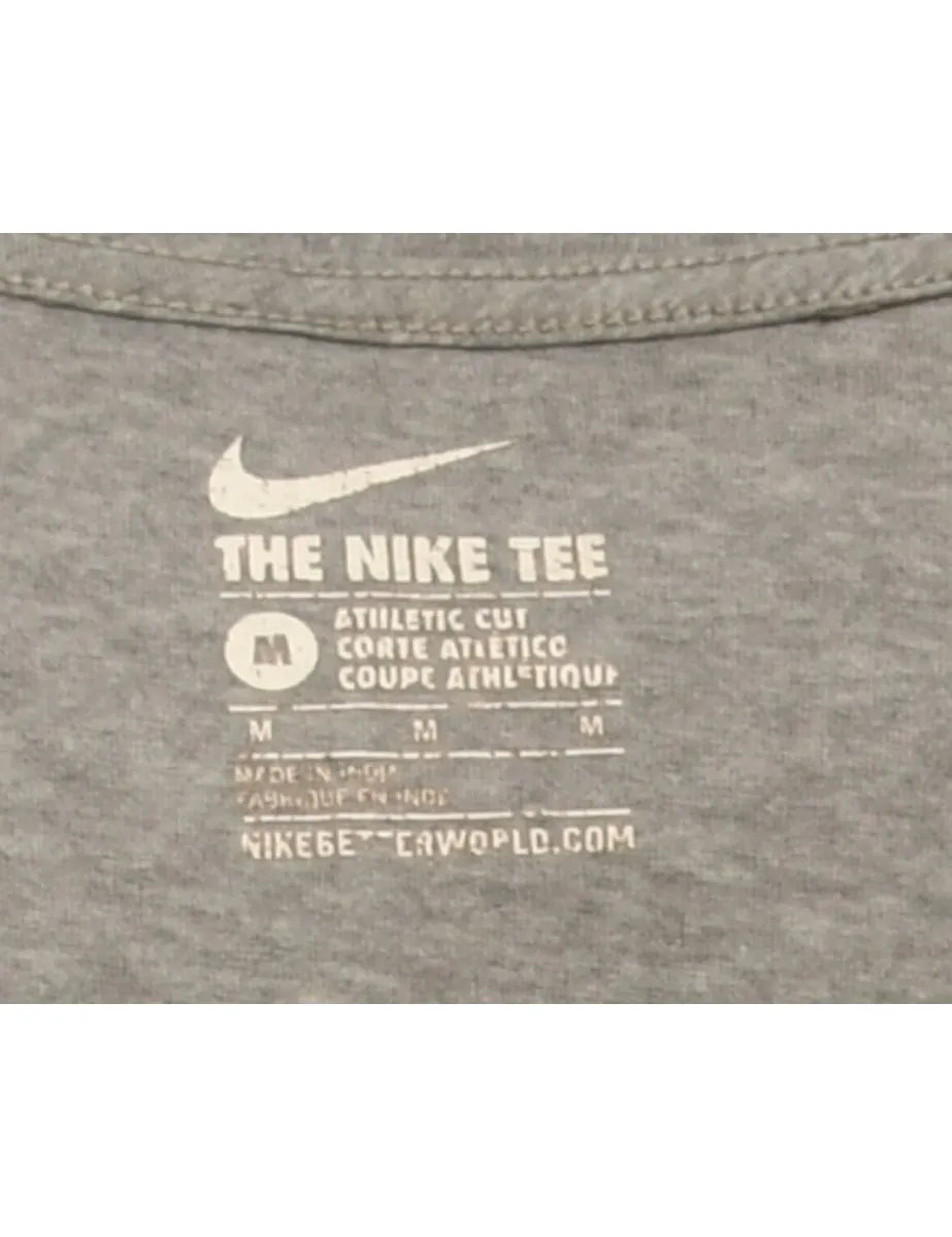 Light Grey Nike Printed T-shirt - M