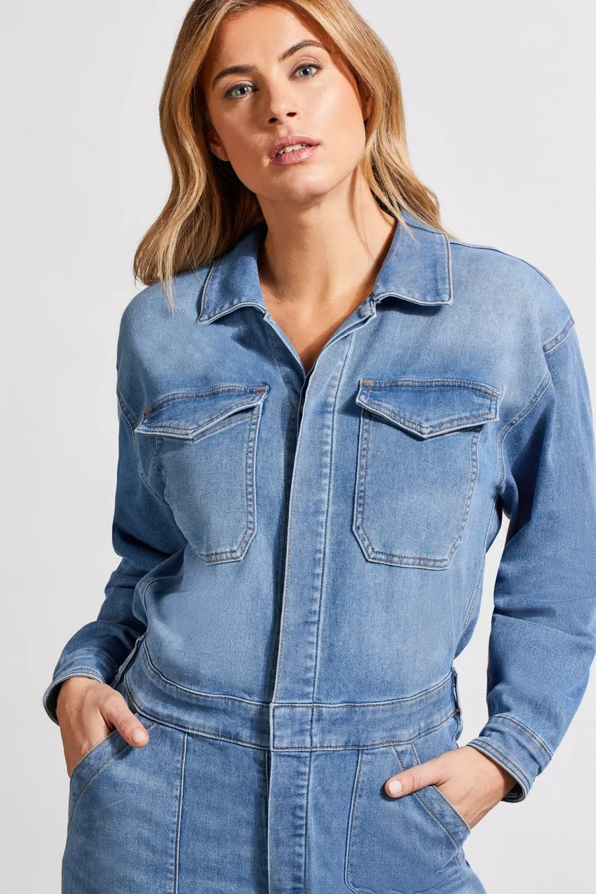 LIGHTWEIGHT DENIM JUMPSUIT